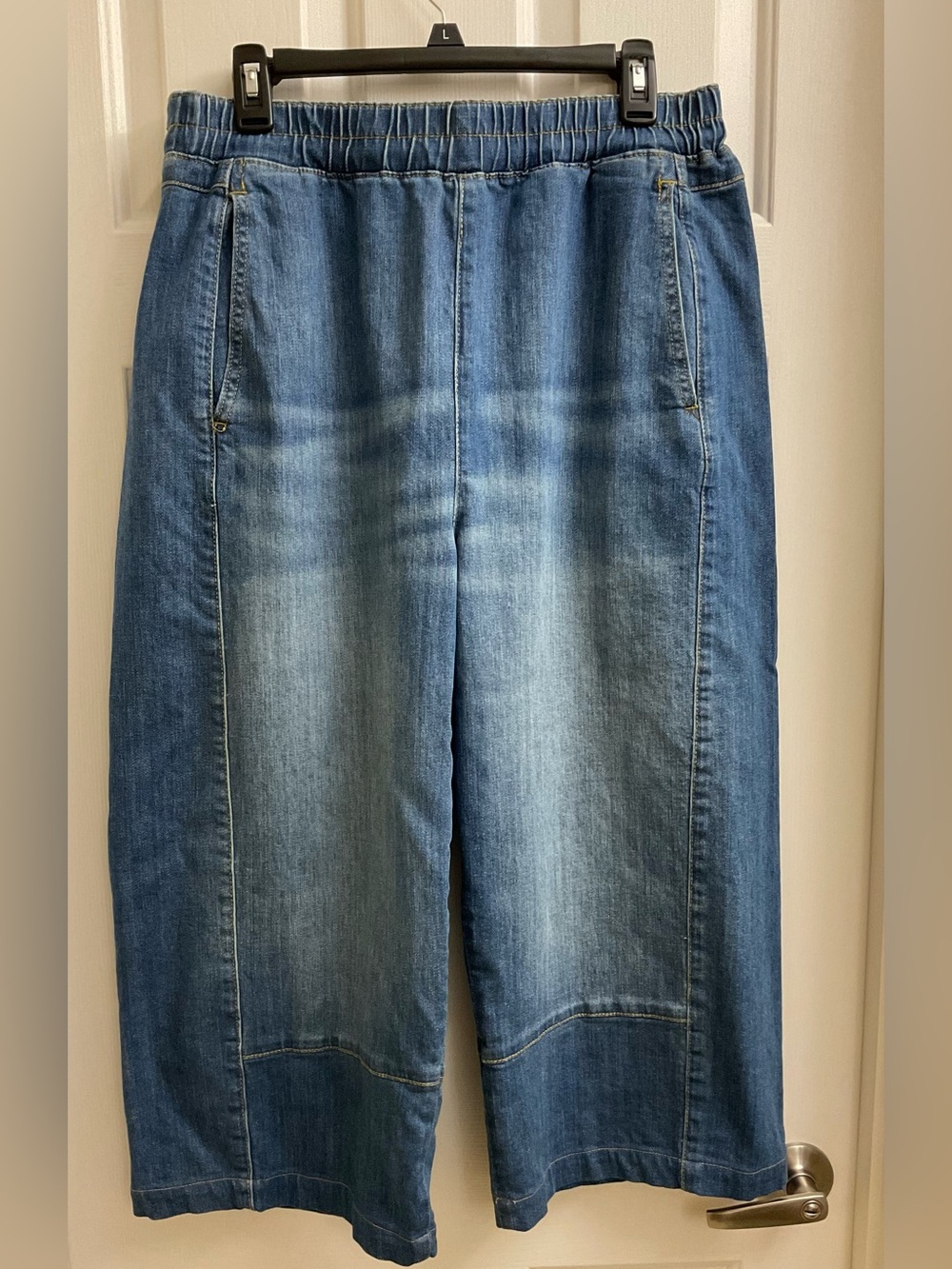 PILCRO BY ANTHROPOLOGIE Wide Leg Cropped Jeans Size L